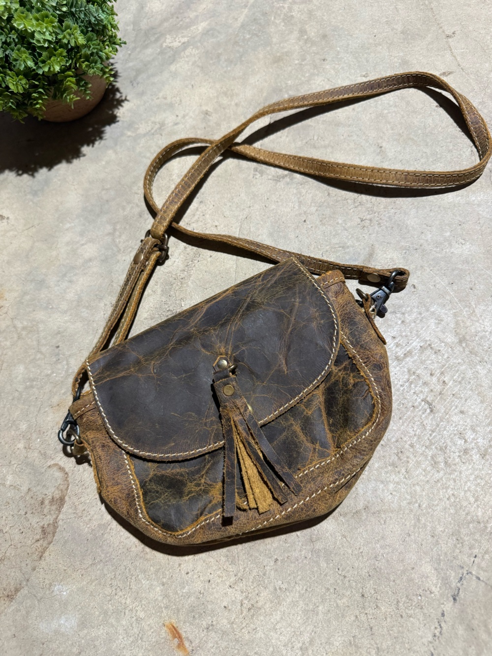 Myra Bag Leather Crossbody Purse Small Mini Western Festival Concert Cowgirl